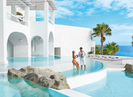 Отель Mykonos Blu, Grecotel Exclusive Resort